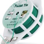 YDSL 328ft (100m) Twist Ties, Green Garden Plant Ties with Cutter for Gardening and Office Organization, Home