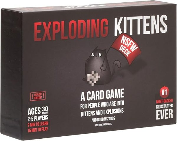 NSFW by Exploding Kittens - Card Games for Adults & Teens - A Russian Roulette Card Game (Package May Vary)