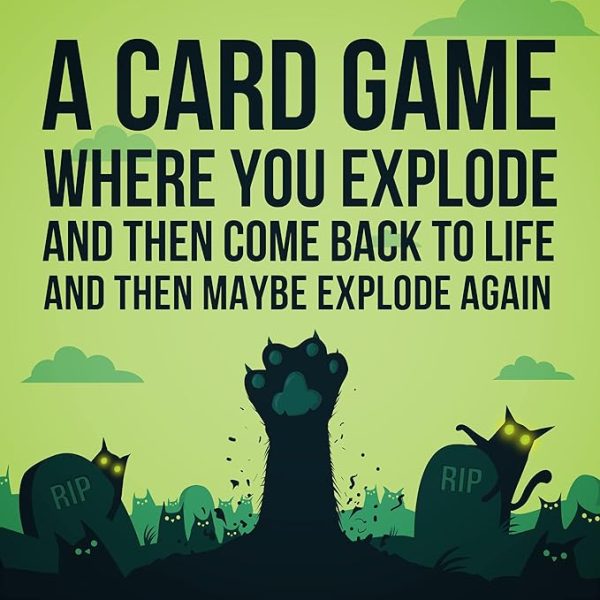 Exploding Kittens Presents Zombie Kittens - Fun Family Card Games for Adults Teens & Kids for Night Entertainment, 2-5 Players - Ages 7 and Up - 61 Cards