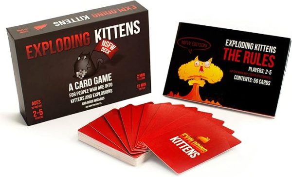 NSFW by Exploding Kittens - Card Games for Adults & Teens - A Russian Roulette Card Game (Package May Vary)