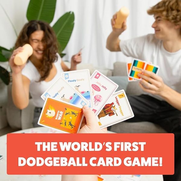 Dodgeball Card Game - Family Card Game for Adults, Teens & Kids - 2-6 Players - Ages 7 & Up - 120 Cards