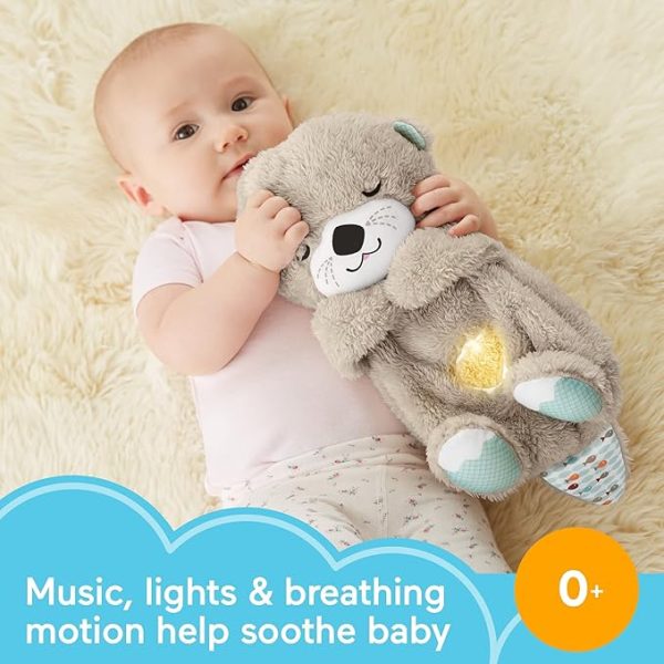 Baby Toy Portable Plush Sound Machine with Music Light and Breathing Exercise for Newborns from 0 Months