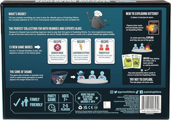 Exploding Kittens Recipes for Disaster - 2-5 Players - Ages 7+ - 15 Minutes to Play - Deluxe High Stakes Card Game - Party Game, Family Game Night, Kid and Adult Card Game