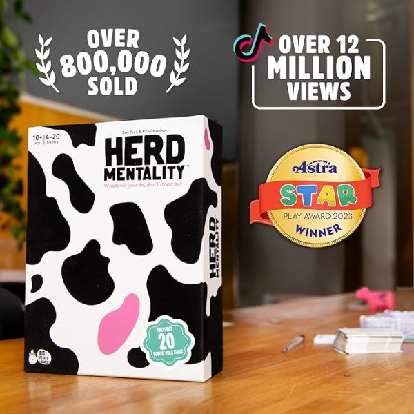 Herd Mentality: Udderly Hilarious Board Game | Easy Setup & Play | Loved by Millions of Families & Friends | Perfect for 4-20 Players