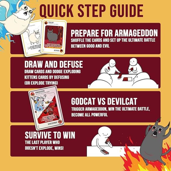 Exploding Kittens Good vs. Evil - 2-5 Players - Ages 7+ - Inspired by Netflix Show - High Stakes Family Card Game - Party Game, Family Game Night, Animated Netflix Show