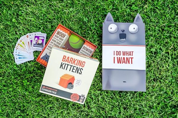 Barking Kittens Expansion Pack by Exploding Kittens - 2-5 Players - Ages 7+ - 15 Minutes to Play - Exploding Kittens Original Game Required - Party Game, Family Game Night, Kid and Adult Card Game