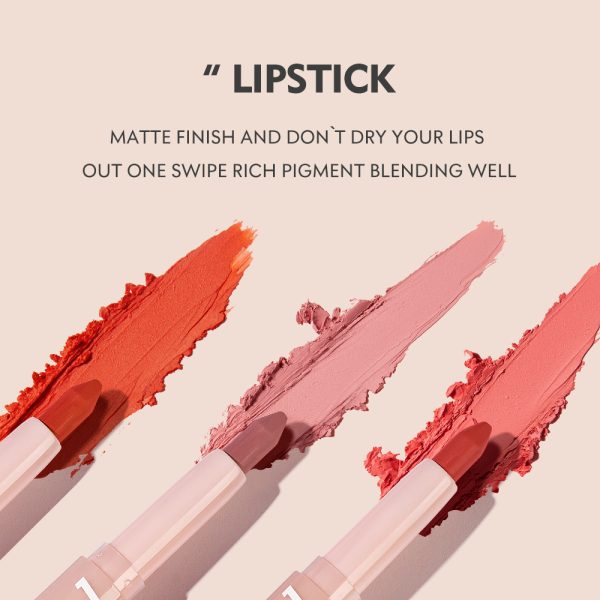 Multicolor lipstick lip pencil non-fading matte double-ended lipstick lip liner