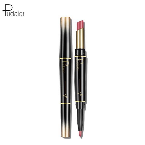 Double-ended lipstick lip liner matte long-lasting makeup color lip glaze 16 colors lipstick pen