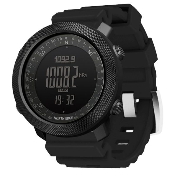 Outdoor sports intelligent waterproof watch color silicone high pressure compass, needle thermometer metal watch