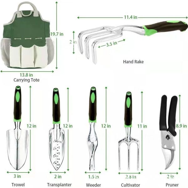 23-piece garden tool set