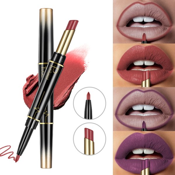 Double-ended lipstick lip liner matte long-lasting makeup color lip glaze 16 colors lipstick pen