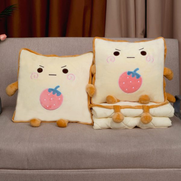 Cartoon pillow quilt dual-purpose plush blanket air conditioning quilt two-in-one cushion pillowcase backrest pillow nap pillow