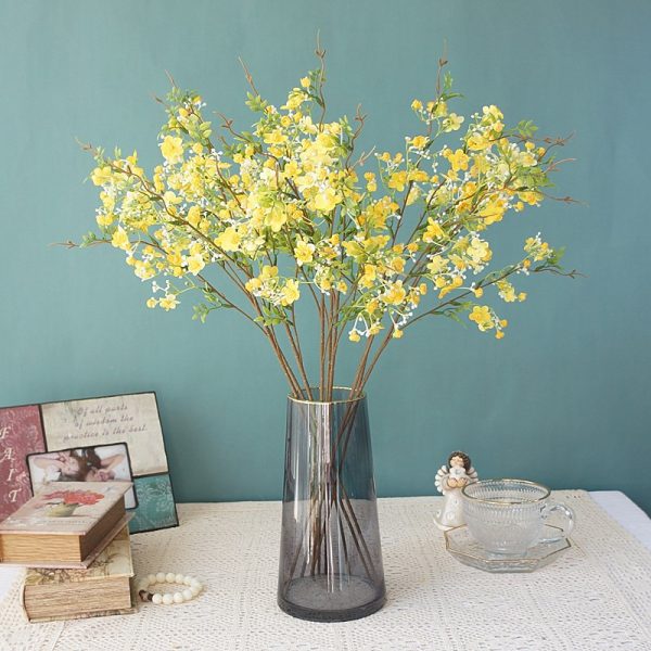 Single branch small flower pearl bush artificial flower silk flower home living room study courtyard stage decoration ornaments