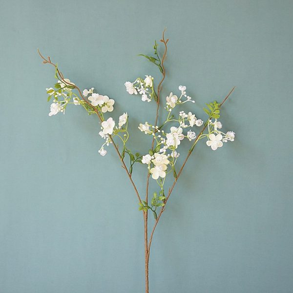 Single branch small flower pearl bush artificial flower silk flower home living room study courtyard stage decoration ornaments