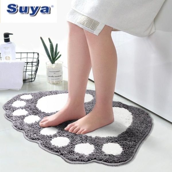 Foot bathroom non-slip floor mat carpet bathroom absorbent foot mat home bathroom door thickened foot mat