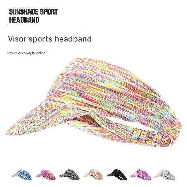 New style sports headband empty top hat for summer outdoor sun protection, sweat absorption, men and women breathable cycling and running cap