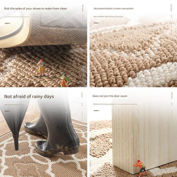 Polypropylene carpet Nordic entrance mat door mat household dust removal entrance mat non-slip water-absorbing foot mat