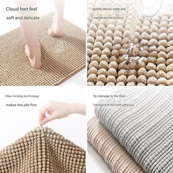 Bathroom chenille thick non-slip mats for bathroom doorsteps