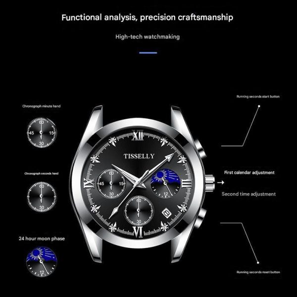 Hot sale men's watch waterproof luminous quartz watch fashion business trend watch men