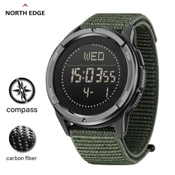 Outdoor Sports Watch Climbing Swimming Steady Stepper Guide Student Student Waterproof Electronic Watch Carbon Fiber