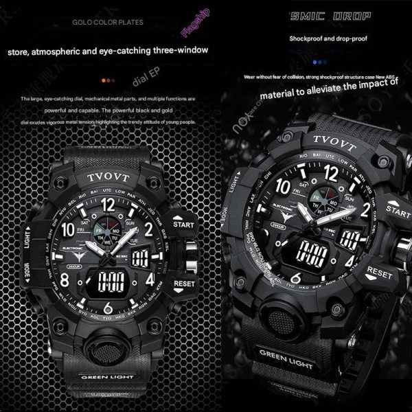 Explosion men's outdoor watch Multifunctional Student Student Standard Watch Waterproof Nights Electronic Watch