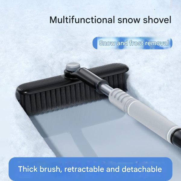 Multifunctional car snow shovel retractable aluminum alloy car snow shovel car ice shovel defrost shovel snow scraper