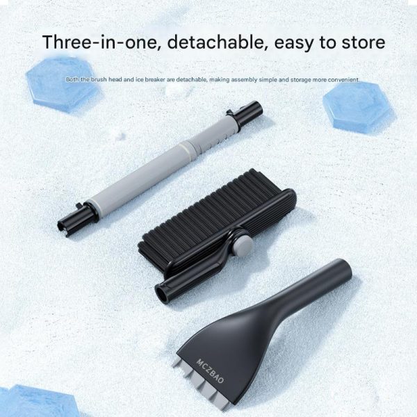 Multifunctional car snow shovel retractable aluminum alloy car snow shovel car ice shovel defrost shovel snow scraper