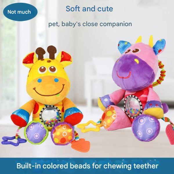 Baby stroller hanging toys 0-1 years old animal bed hanging plush toys with rattles soothing dolls