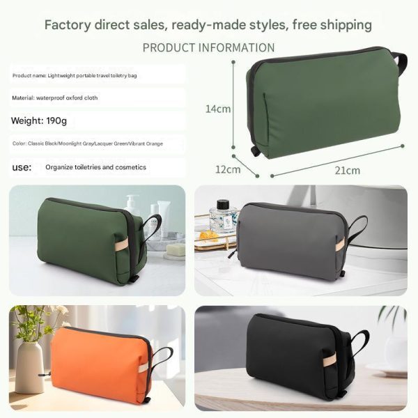 New dry and wet separation toiletry bag for business trips, high-end large-capacity storage bag, waterproof cosmetic bag