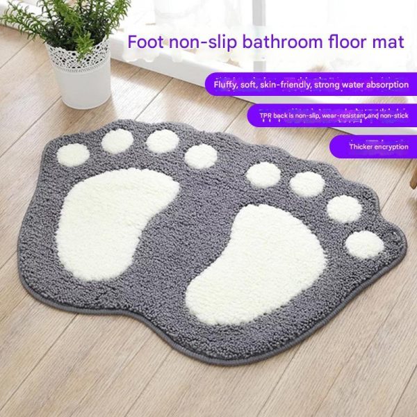 Foot bathroom non-slip floor mat carpet bathroom absorbent foot mat home bathroom door thickened foot mat