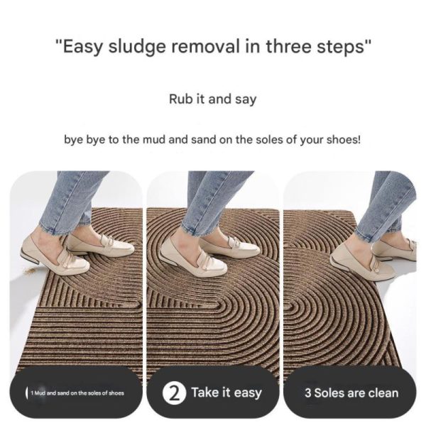 Simple PVC wire ring entrance door mats dirt-resistant home entrance porch anti-slip mats carpet floor mats