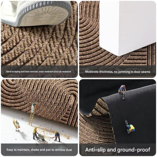 Simple PVC wire ring entrance door mats dirt-resistant home entrance porch anti-slip mats carpet floor mats